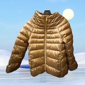 Sam Edelman Gold Lightweight Puffer Jacket | Size M